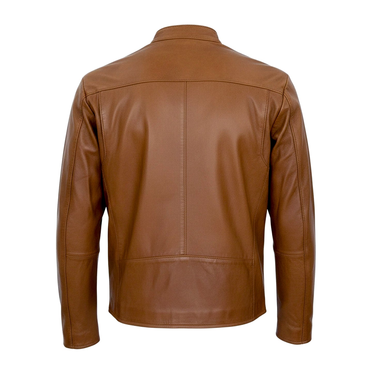 Chamarra de Piel de Borrego para Caballero Cuello Mao Cinnamon