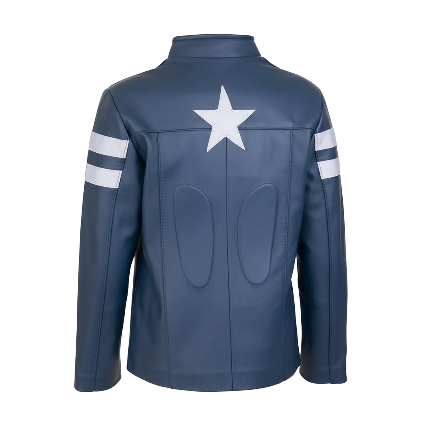 Chamarra de Piel Estilo Capitán América Para Niño Con Reflejantes
