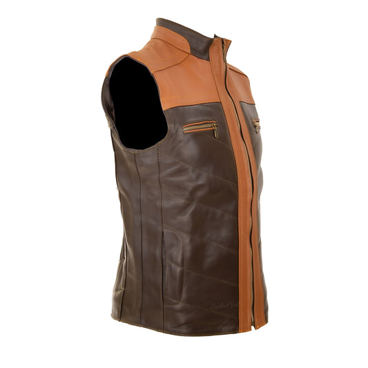 Chaleco de Piel para Caballero Combinado Jhony