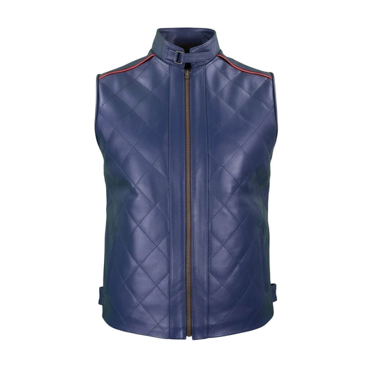 Chaleco de Piel de Borrego Acolchado Combinado para Caballero Paolo