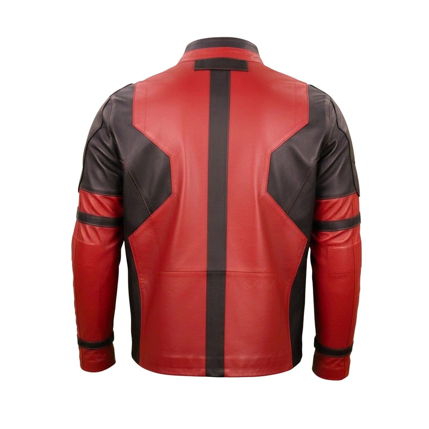 Chamarra de Piel de Borrego para Caballero Estilo Deadpool