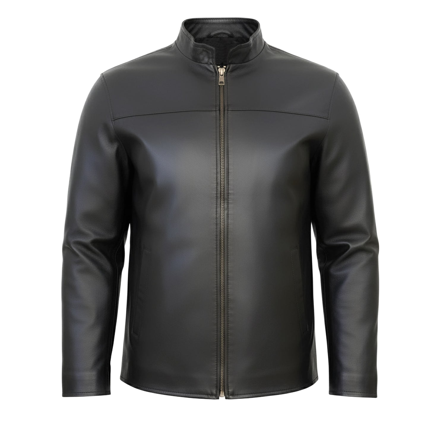 Chamarra de Piel de Borrego para Caballero Italiano Cuello Mao