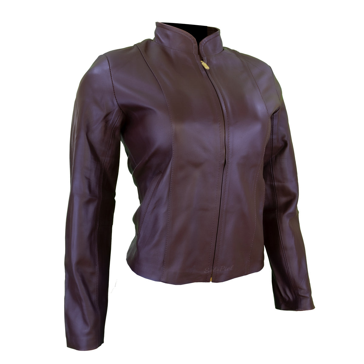 Chamarra de Piel de Borrego para Dama Cuello Mao Slim Liz