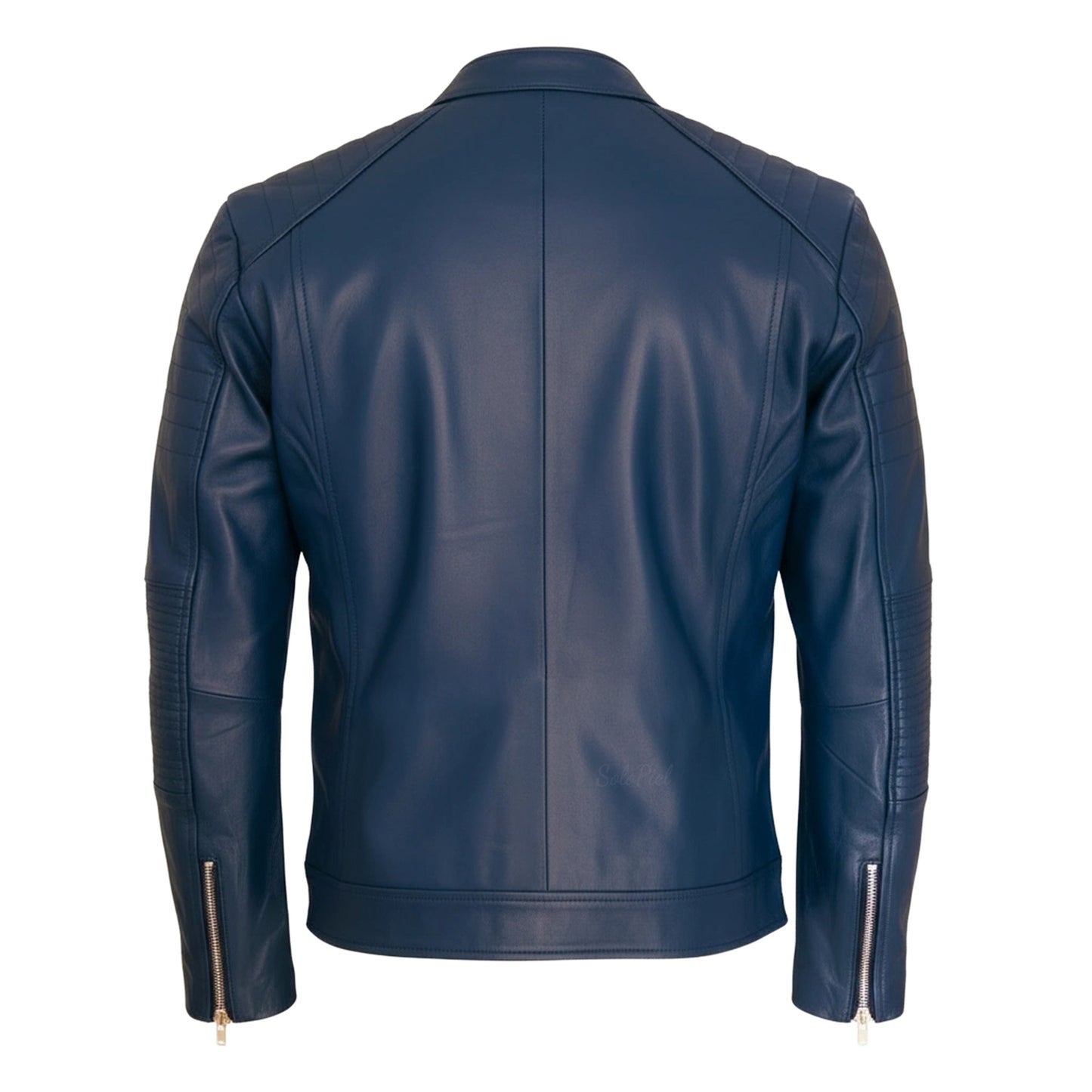 Chamarra de Piel de Borrego Para Caballero con Cuello Mao Slim Fit Ramses