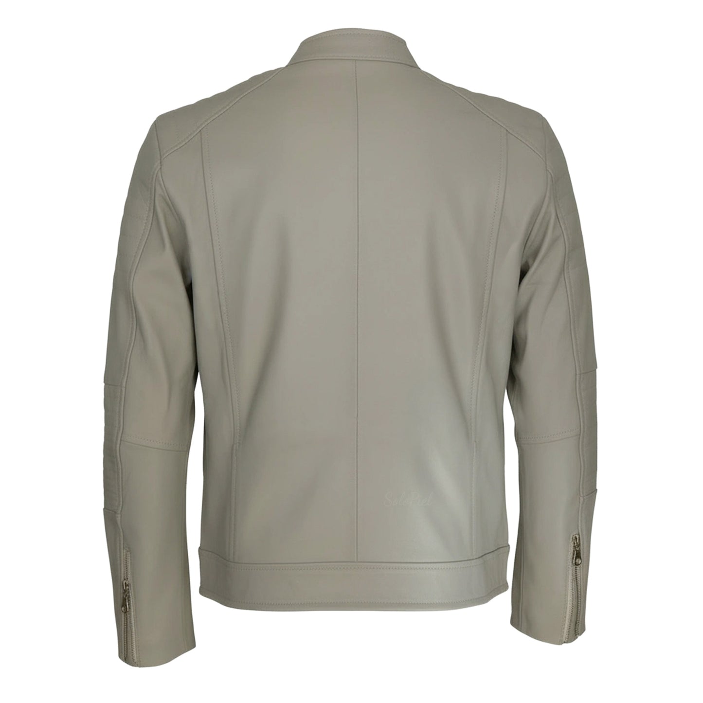 Chamarra de Piel de Borrego Para Caballero con Cuello Mao Slim Fit Ramses