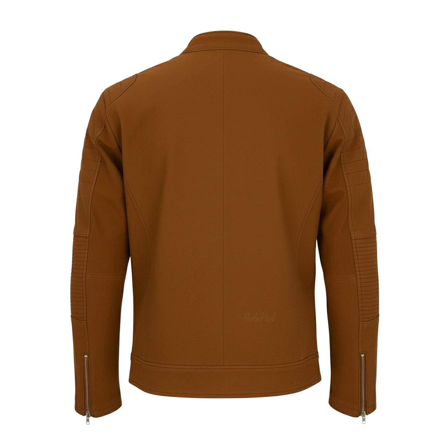 Chamarra de Piel de Borrego Para Caballero con Cuello Mao Slim Fit Ramses