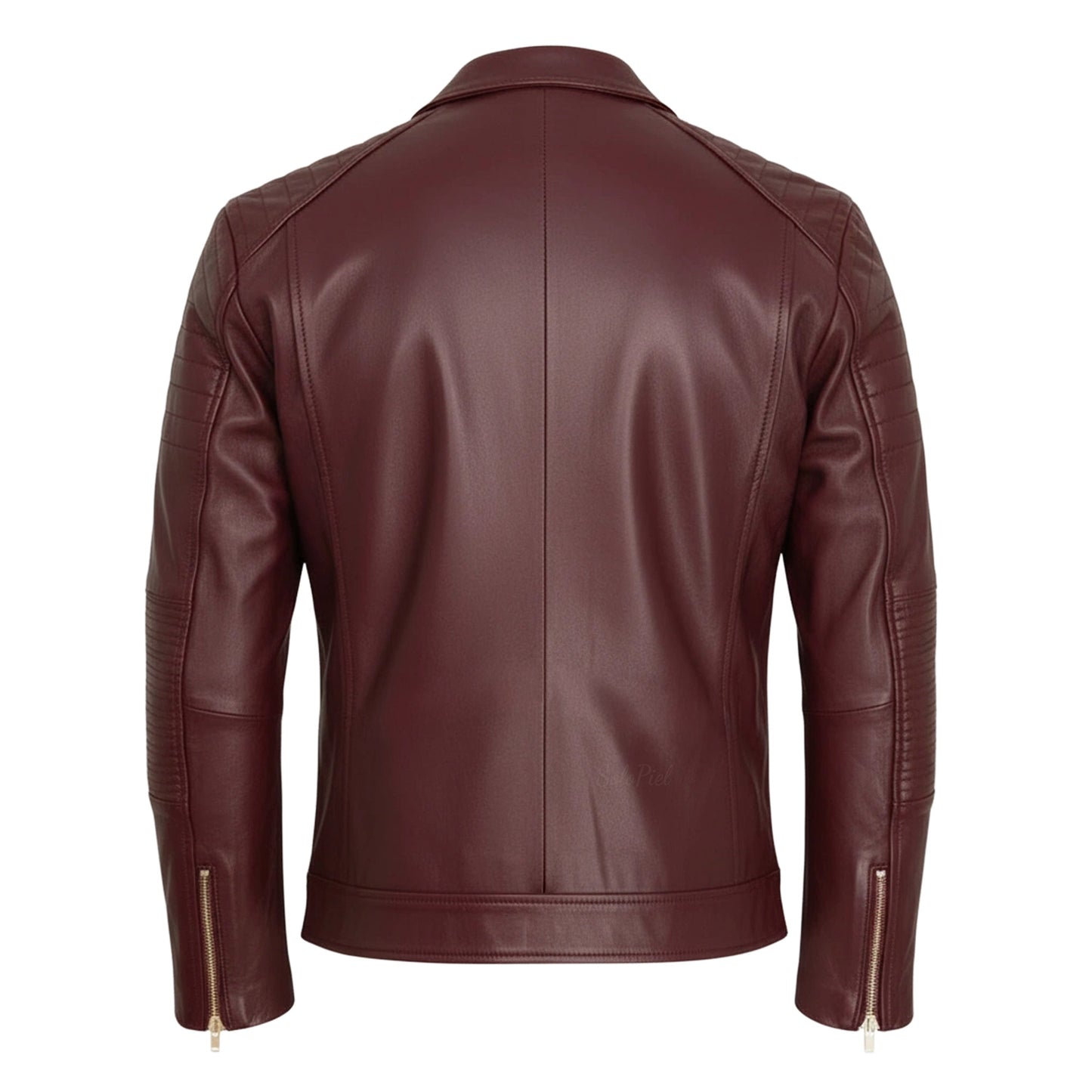 Chamarra de Piel de Borrego Para Caballero con Cuello Mao Slim Fit Ramses