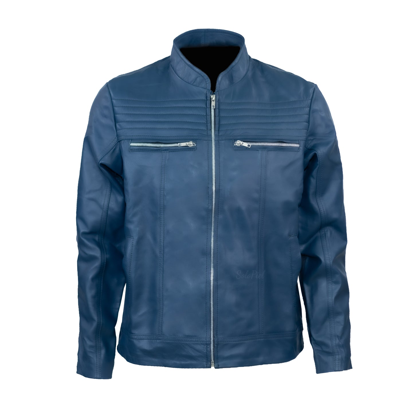 Chamarra de Piel de Borrego para Caballero Cuello Mao Slim Robert