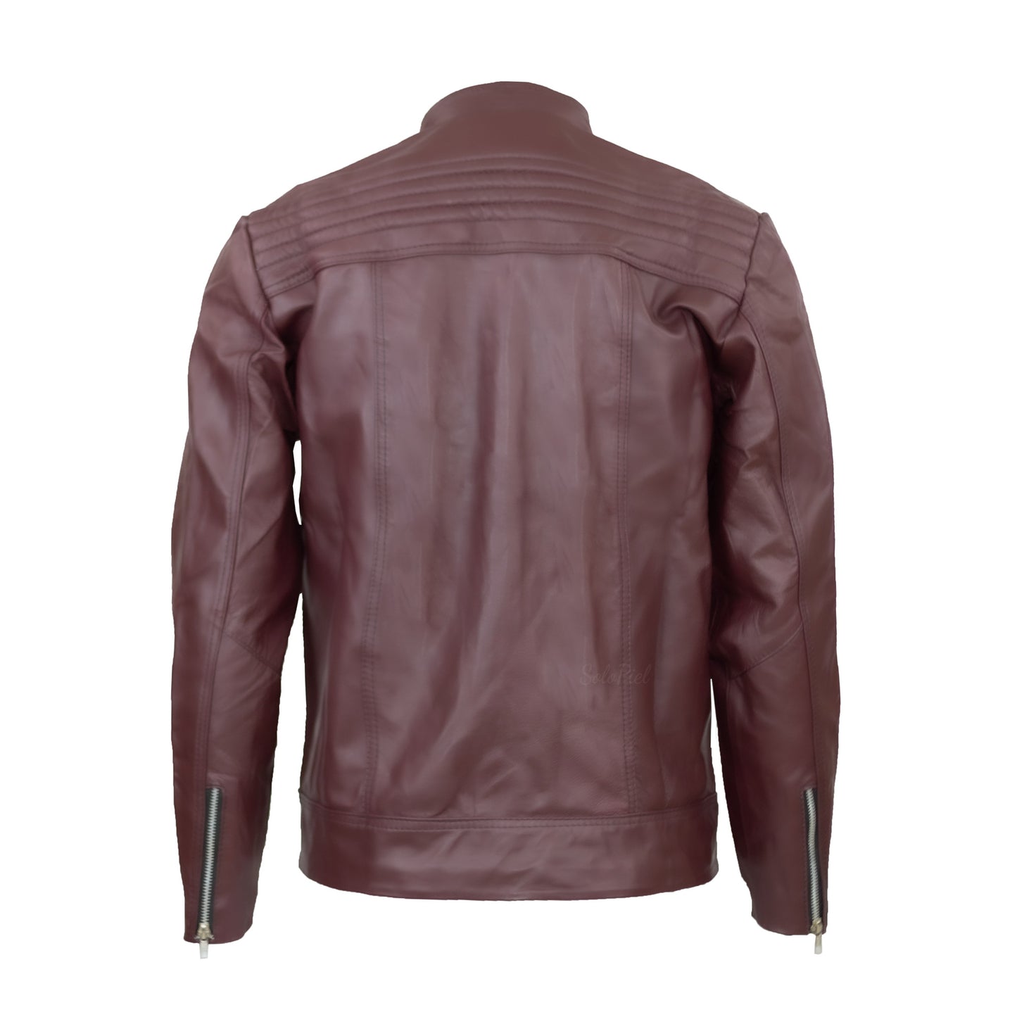 Chamarra de Piel de Borrego para Caballero Cuello Mao Slim Robert