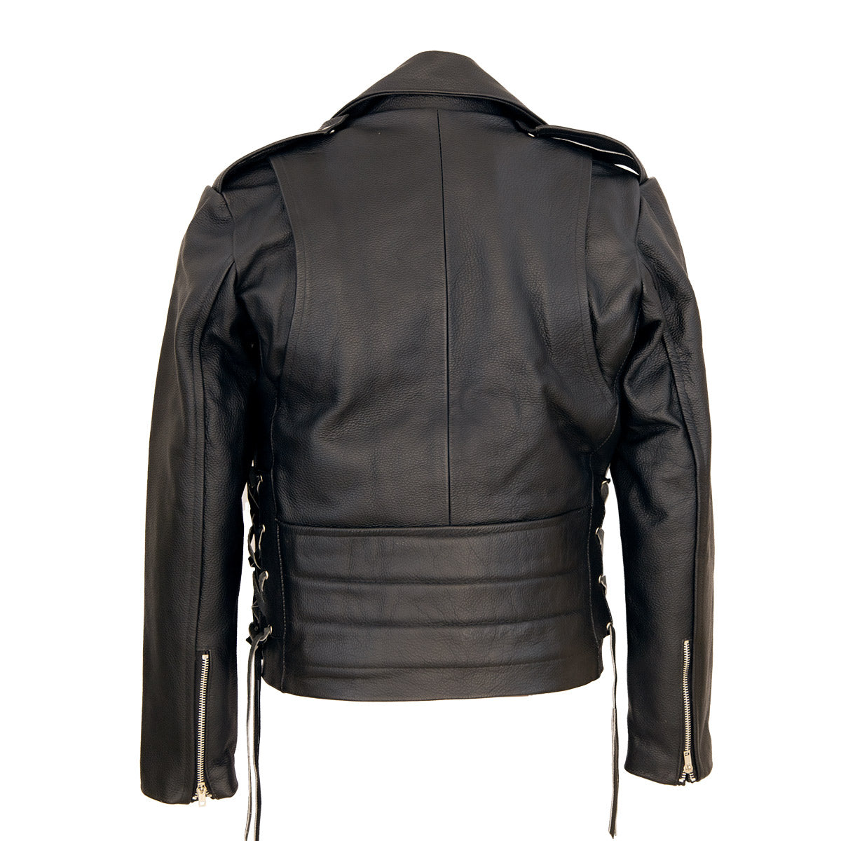 Chamarra de Piel de Res Gruesa para Caballero Estilo Rockera