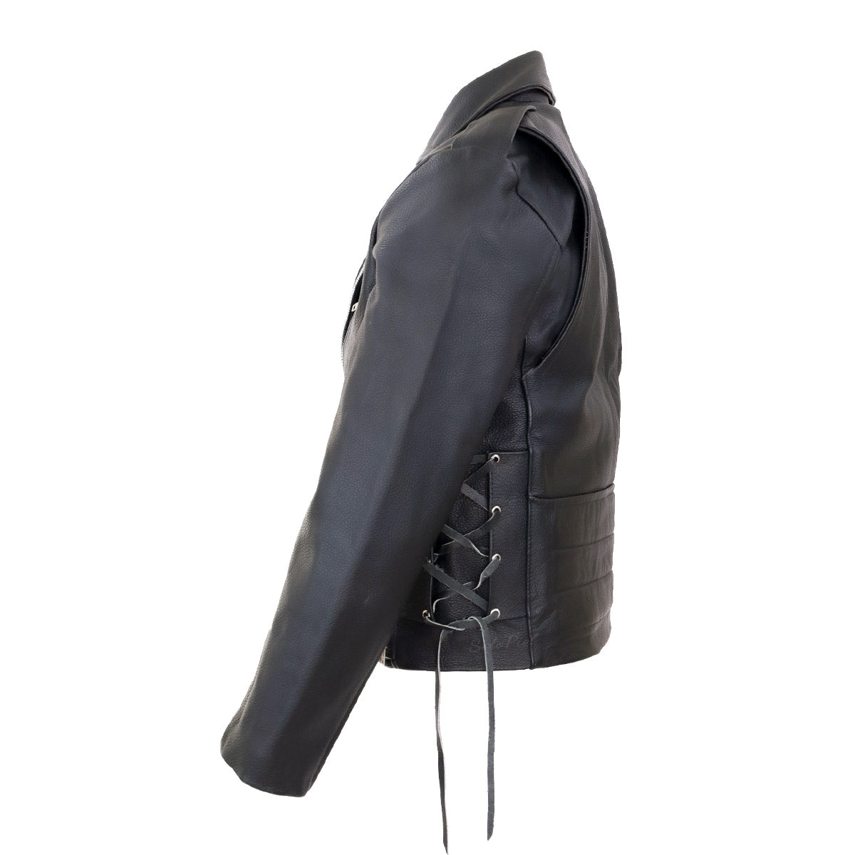 Chamarra de Piel de Res Gruesa para Caballero Estilo Rockera