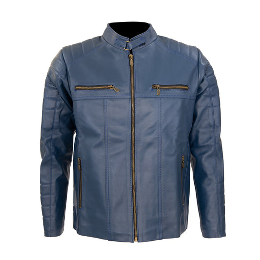 Chamarra de Piel de Borrego para Caballero Slim Cuello Mao Sammy