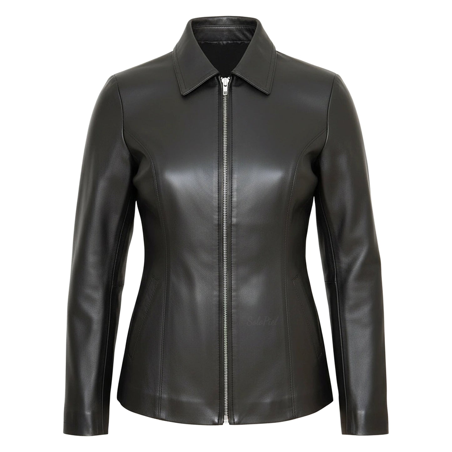 Chamarra de Piel de Borrego para Dama Corte a la Cadera Cuello Deportivo Shakira