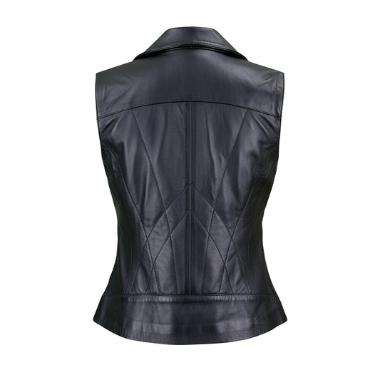 Chaleco de Piel de Borrego Acabado Tejido para Dama Yadhira