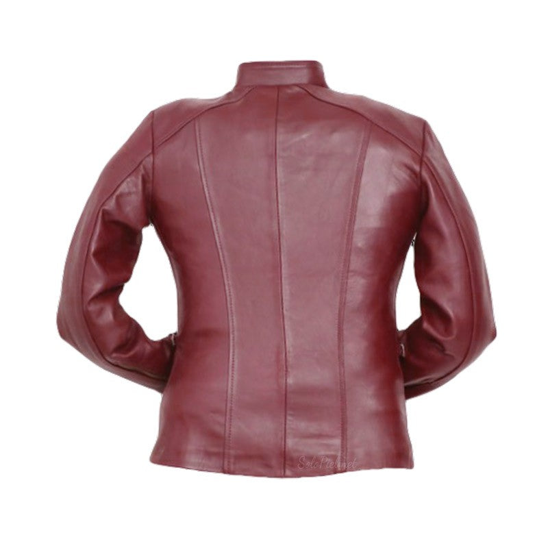 Chamarra de Piel de Borrego para Dama Cuello Mao Nena