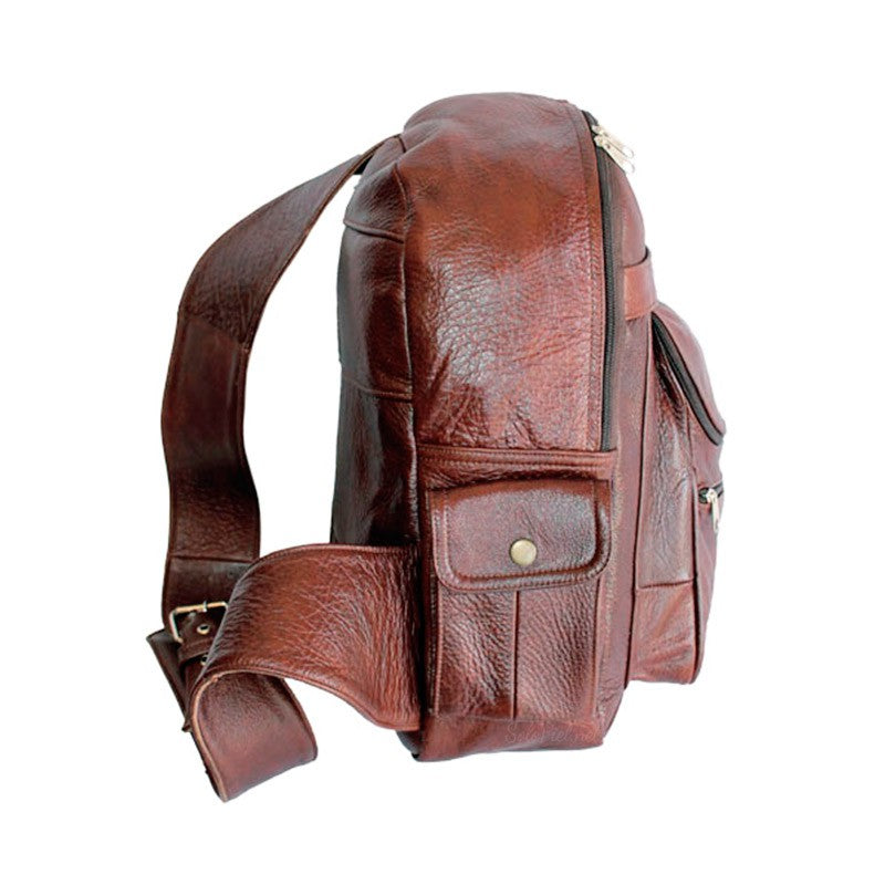 Mochila de Piel Backpack Cruzada