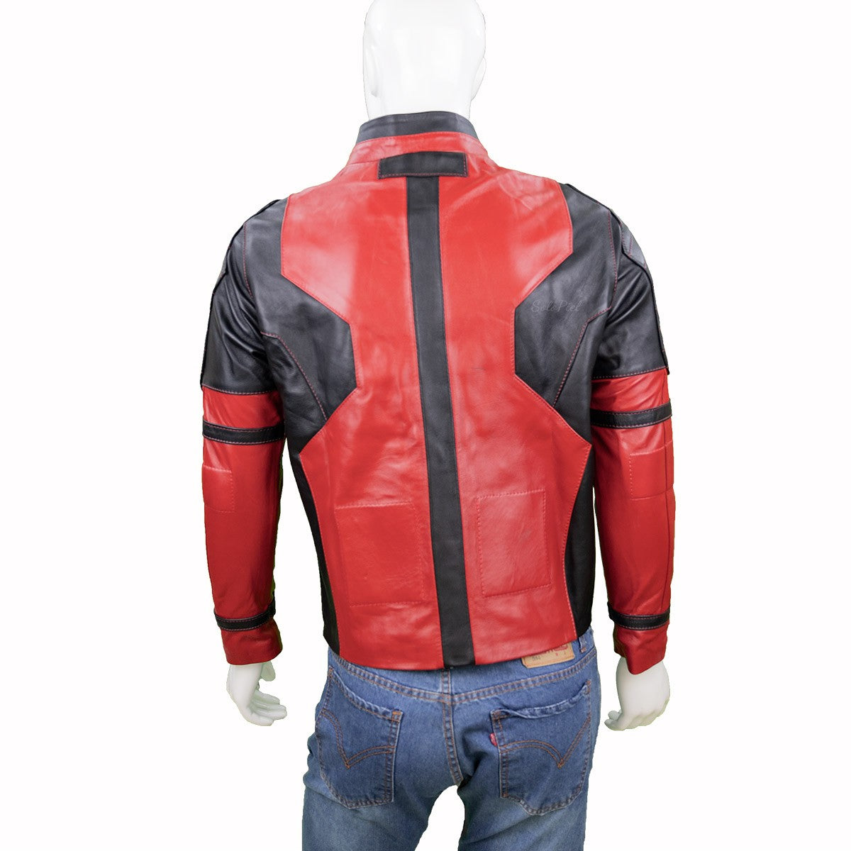 Chamarra de Piel de Borrego para Caballero Estilo Deadpool