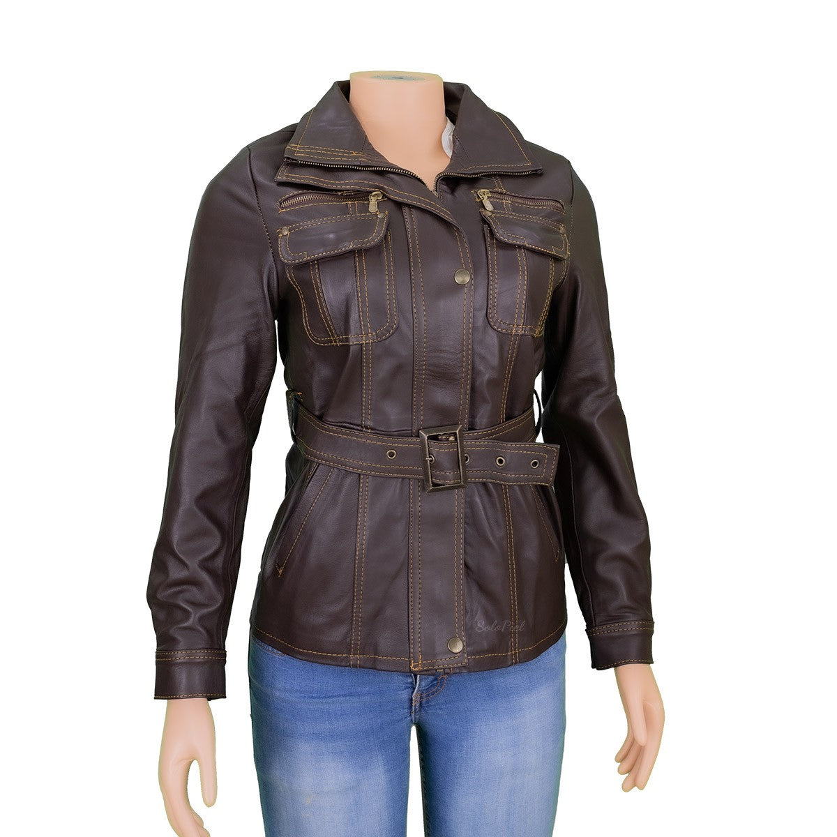 Chamarra de Piel de Borrego para Dama Corte Cazadora Miriam