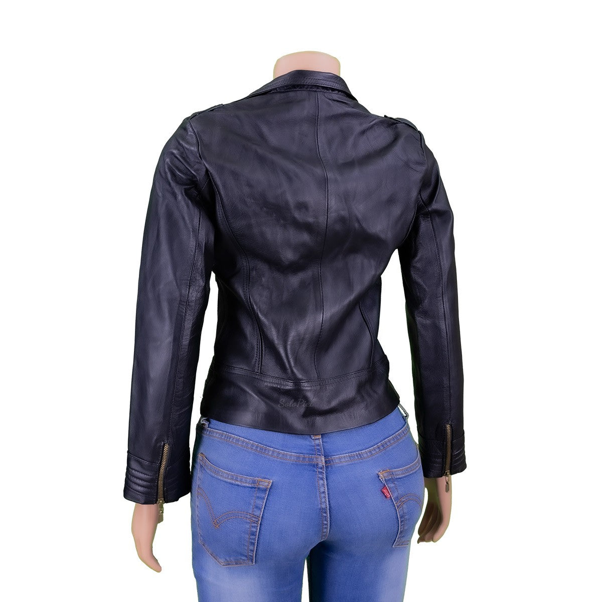 Chamarra  de Piel de Borrego para Dama Cierre Cruzado Vanessa