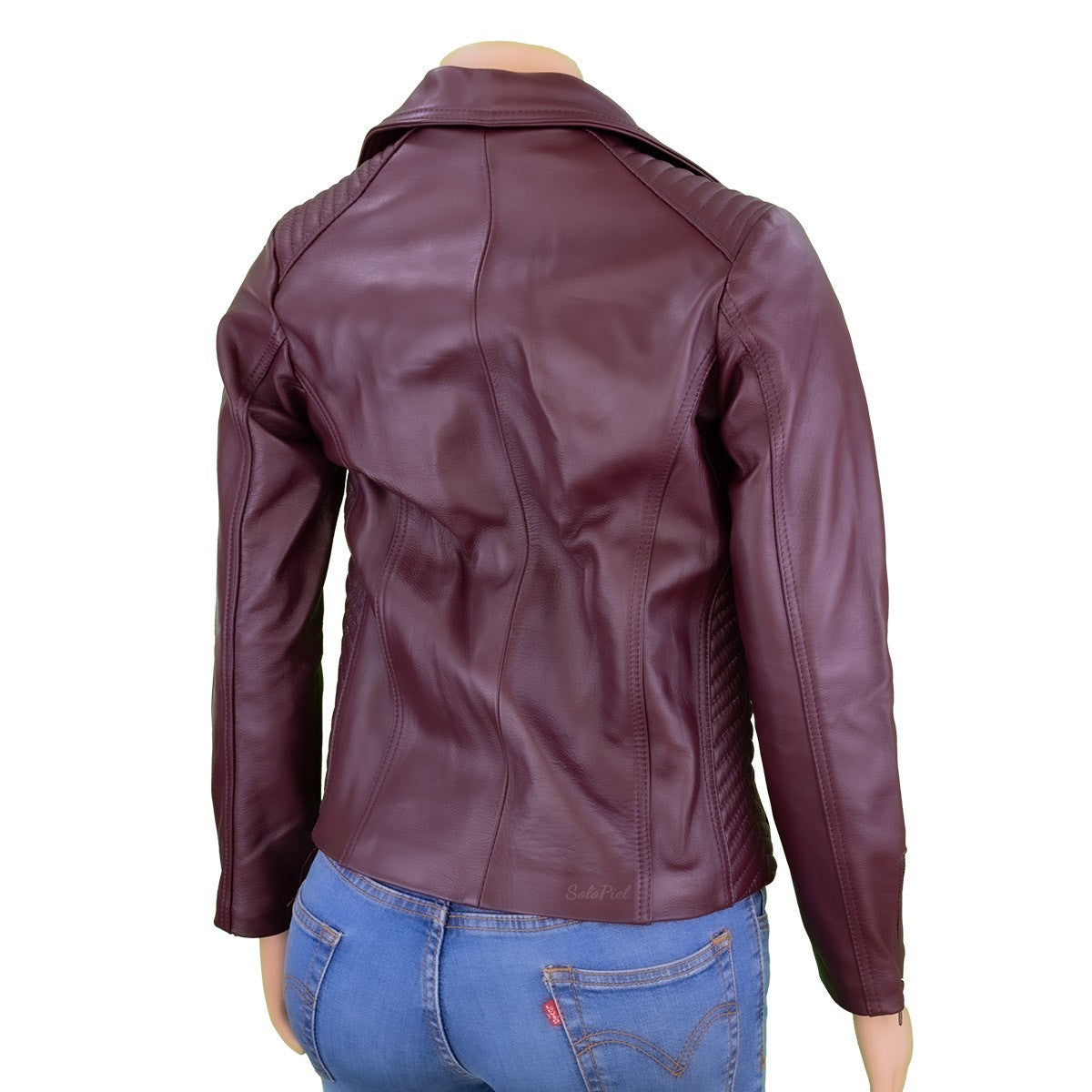 Chamarra de Piel de Borrego para Dama Cierre Cruzado Mara