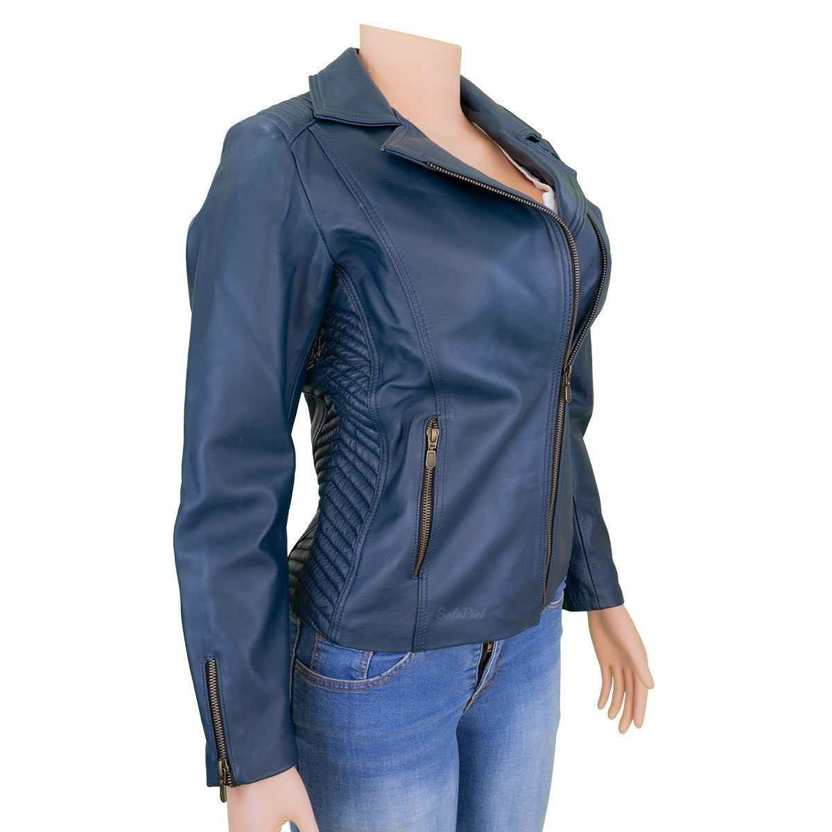 Chamarra de Piel de Borrego para Dama Cierre Cruzado Mara