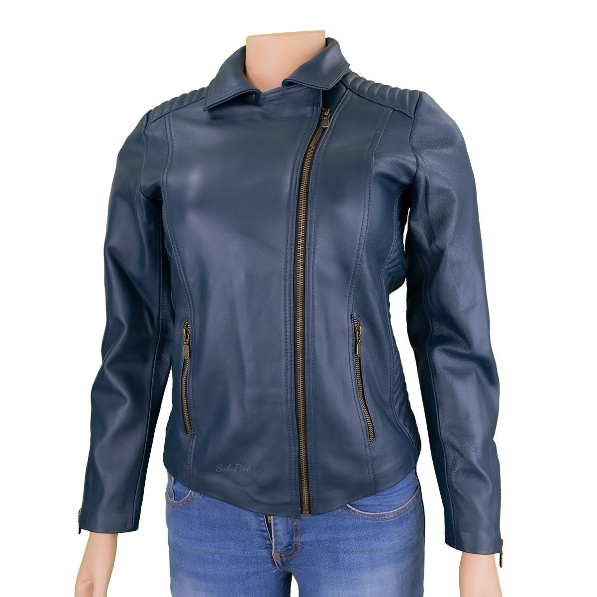 Chamarra de Piel de Borrego para Dama Cierre Cruzado Mara