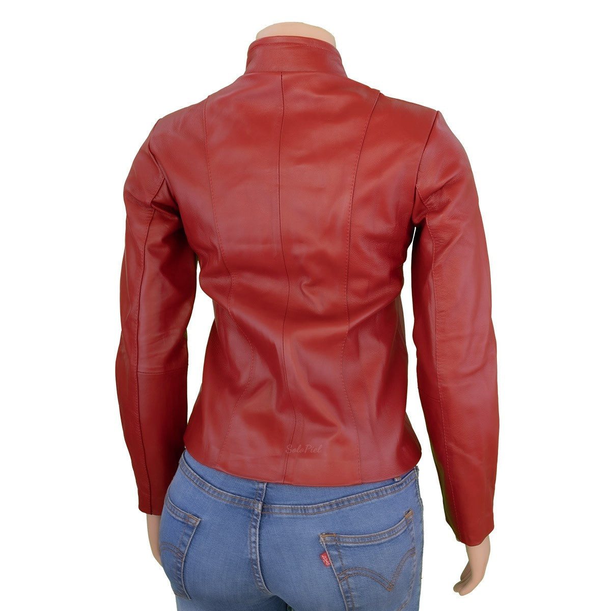 Chamarra de Piel de Borrego para Dama Cuello Mao Slim Liz