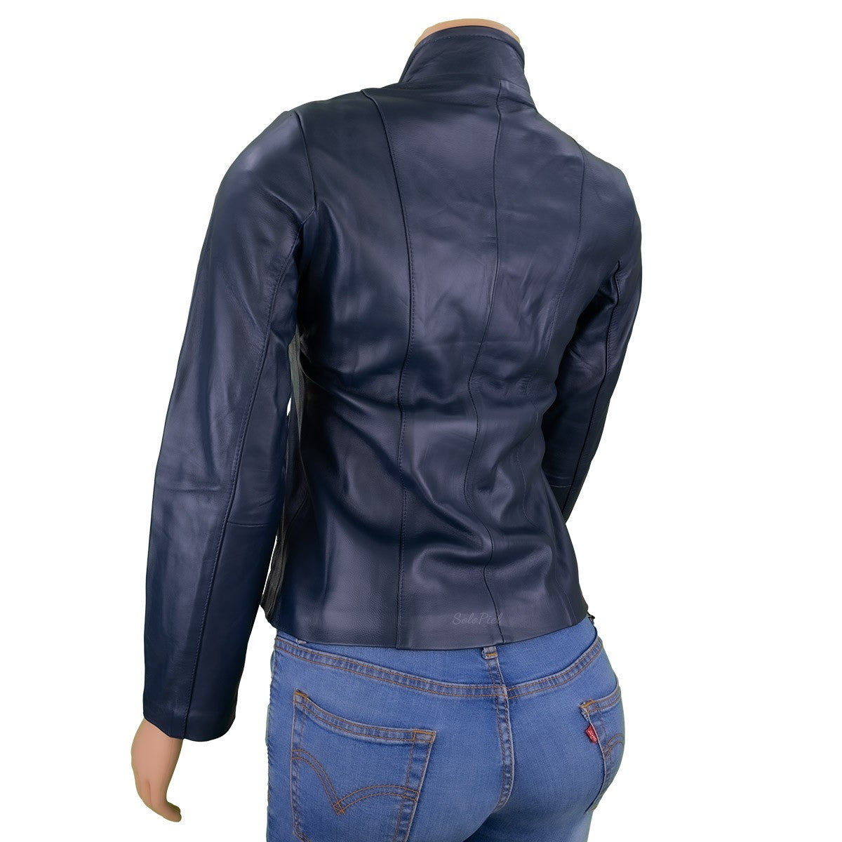 Chamarra de Piel de Borrego para Dama Cuello Mao Slim Liz