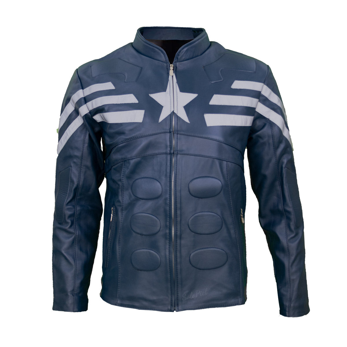 Chamarra Piel Chamarra De Los Avengers Capitán América Chaqueta De