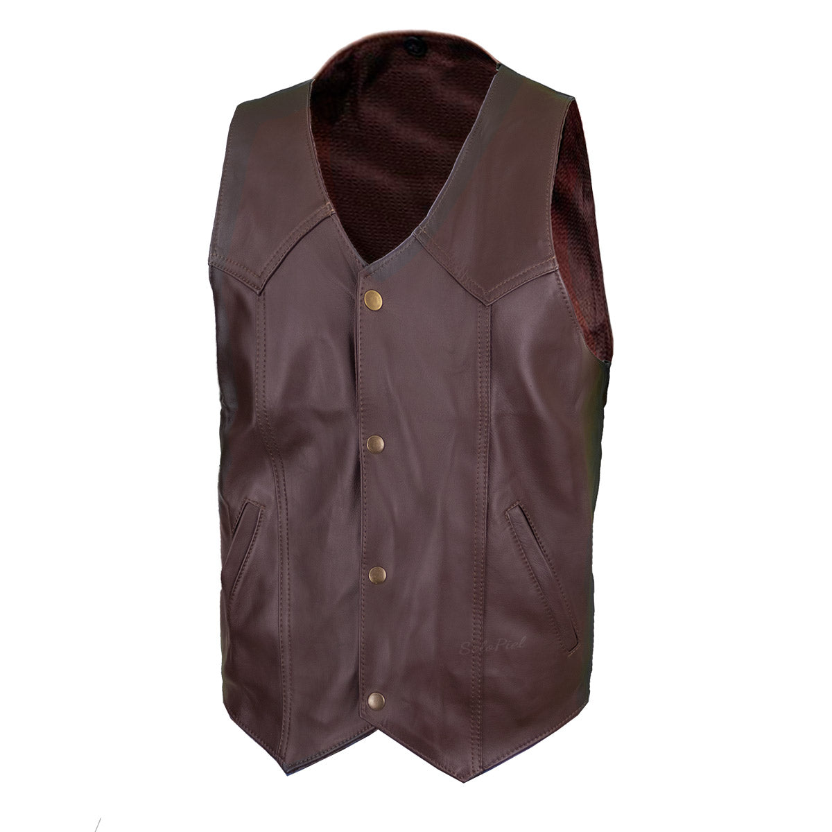 Chaleco de Piel de Borrego para Caballero Estilo Vaquero