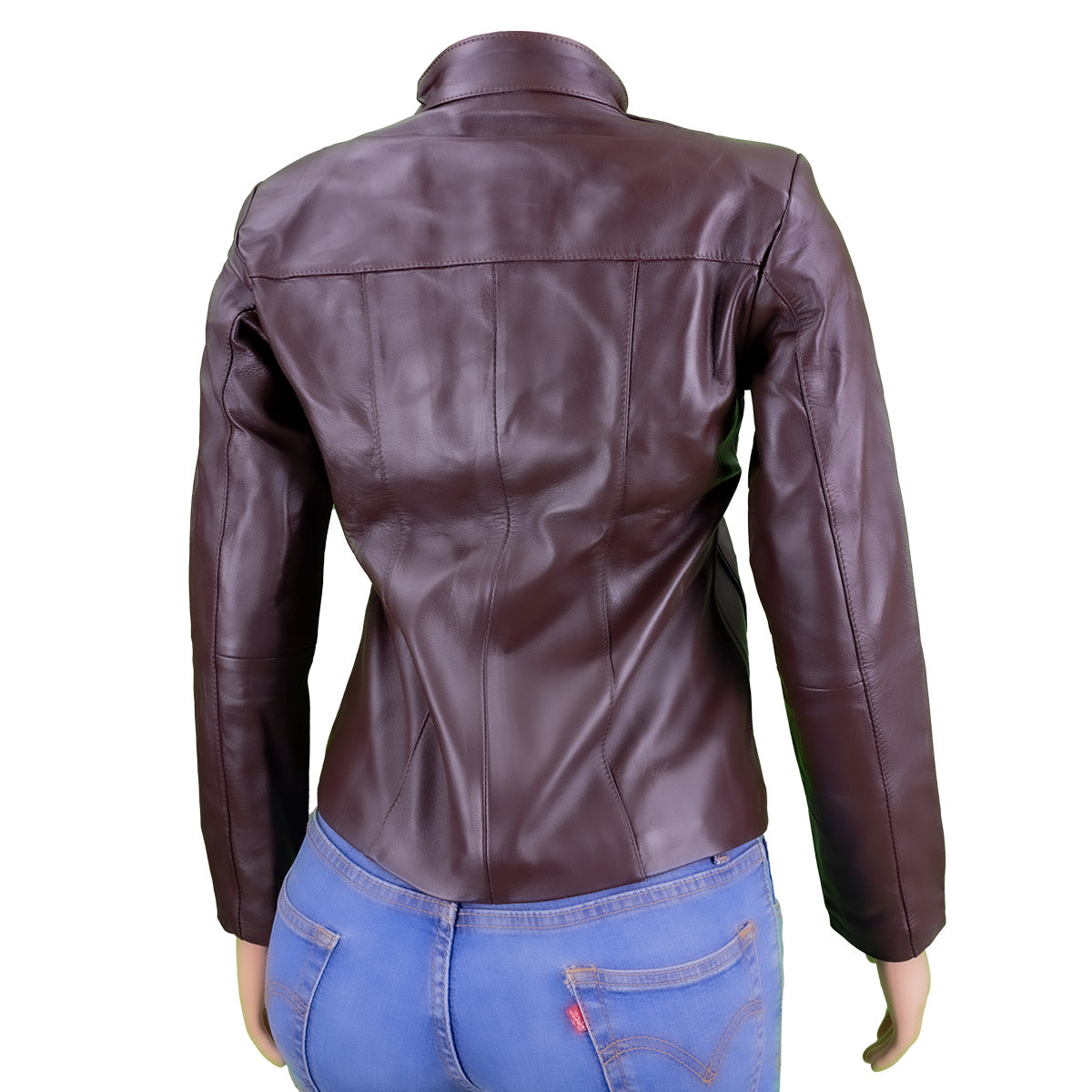 Chamarra de Piel de Borrego para Dama Cuello Sport Reina