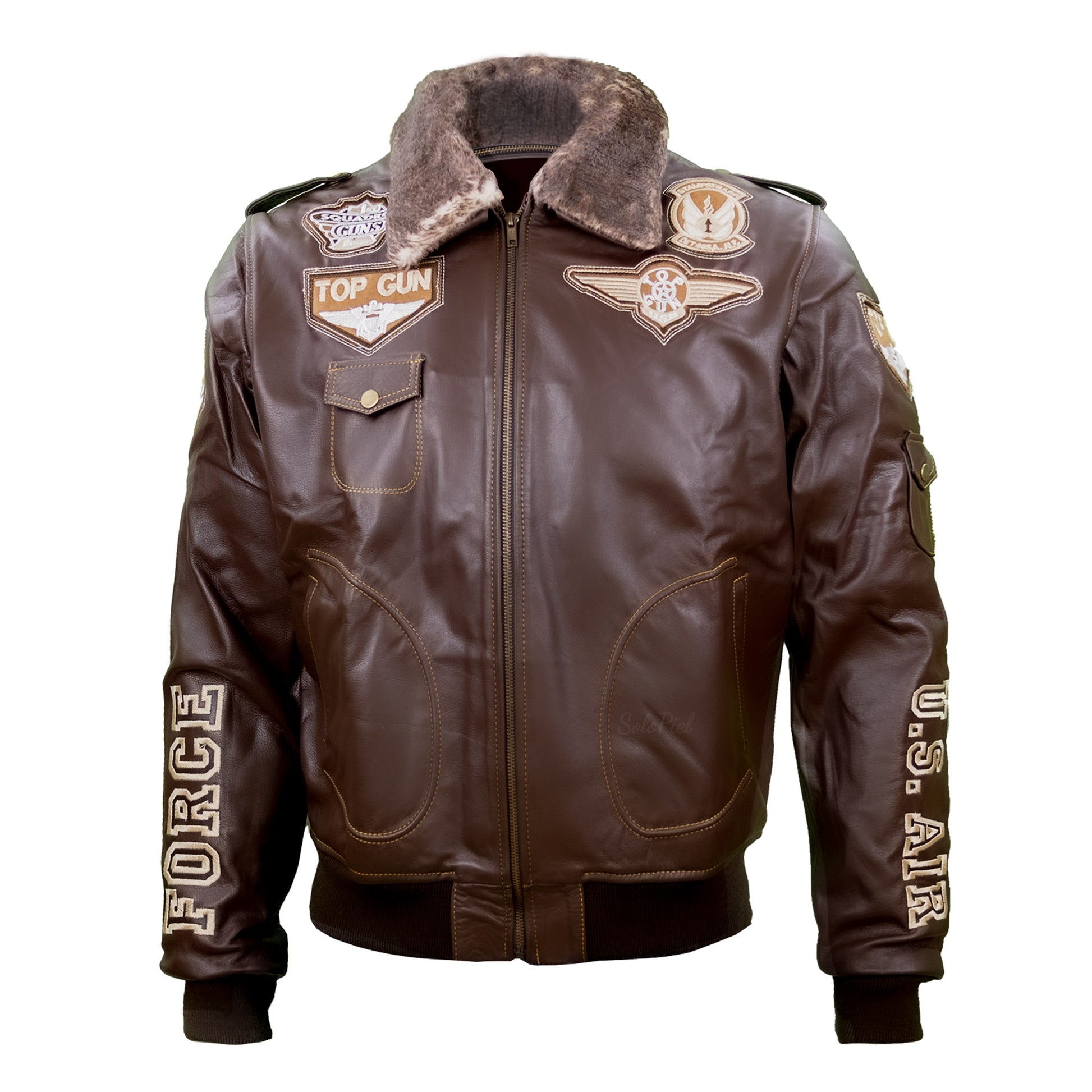 Chaqueta de cuero para hombre Topo Fulbert