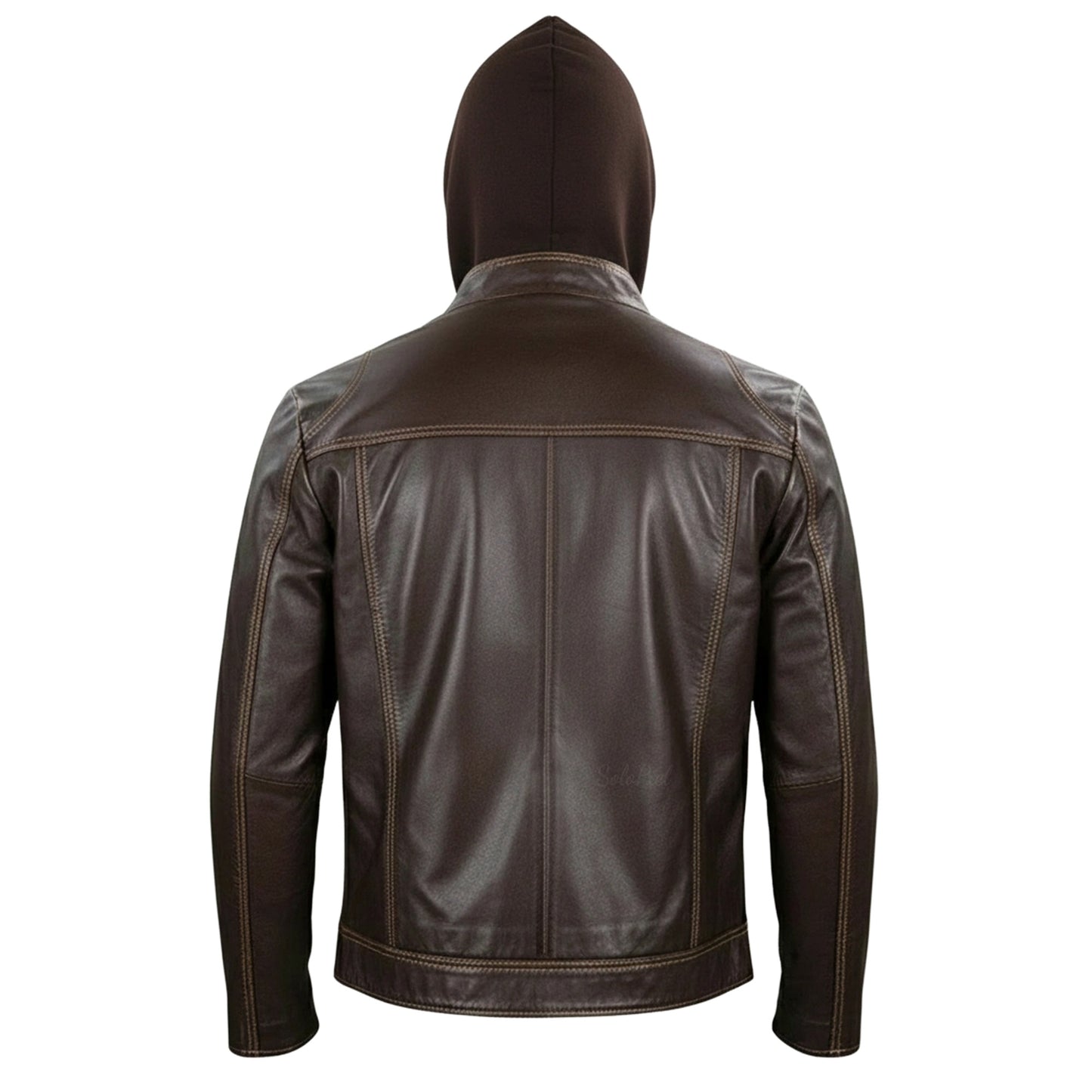 Chamarra de Piel de Borrego Para Caballero Con Capucha Desmontable