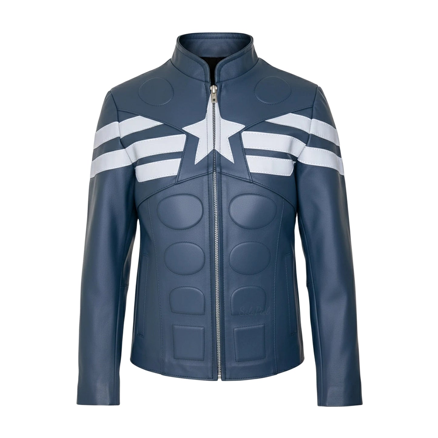 Chamarra de Piel  Estilo Capitán América Para Niño Con Reflejantes