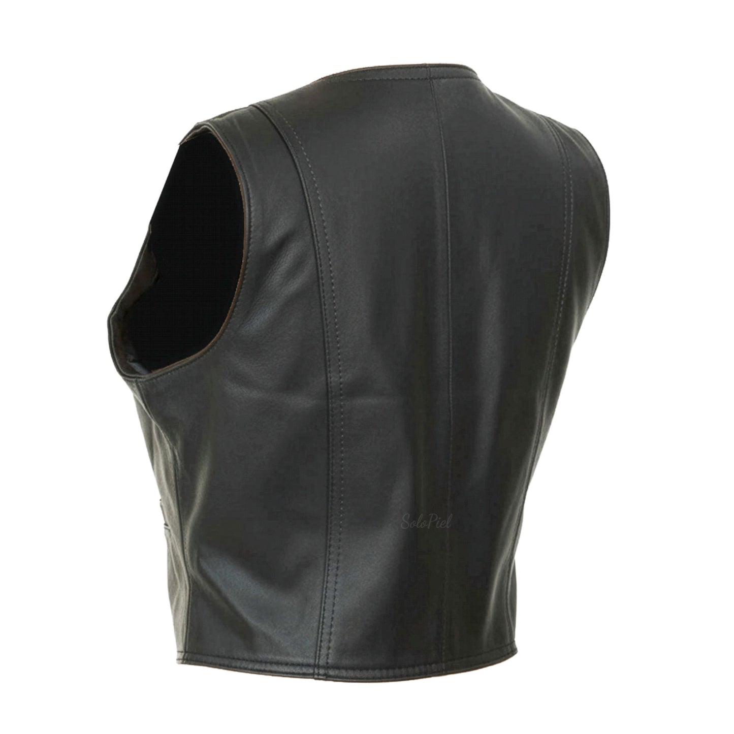 Chaleco de Piel de Borrego Para Dama Extra Corto Slim Vaquero Modelo Alicia