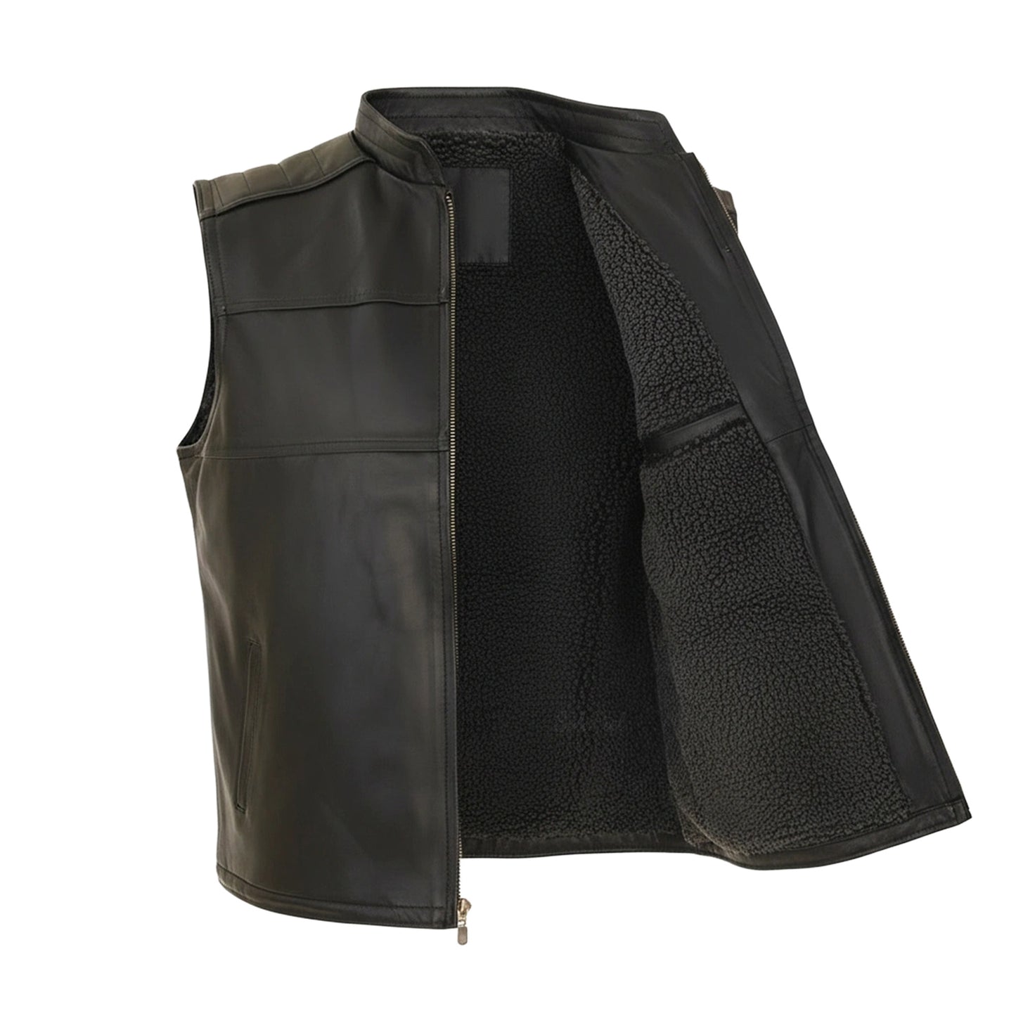 Chaleco de Piel de Borrego para Caballero Con Forro de Borrega Sintética Julio