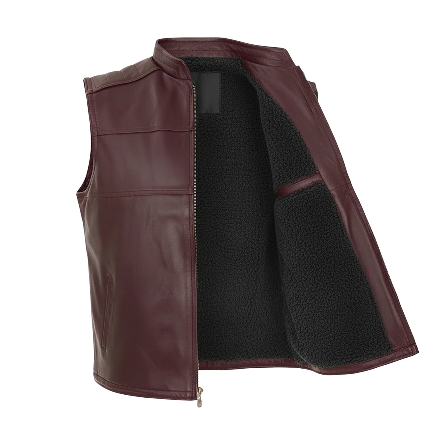 Chaleco de Piel de Borrego para Caballero Con Forro de Borrega Sintética Julio