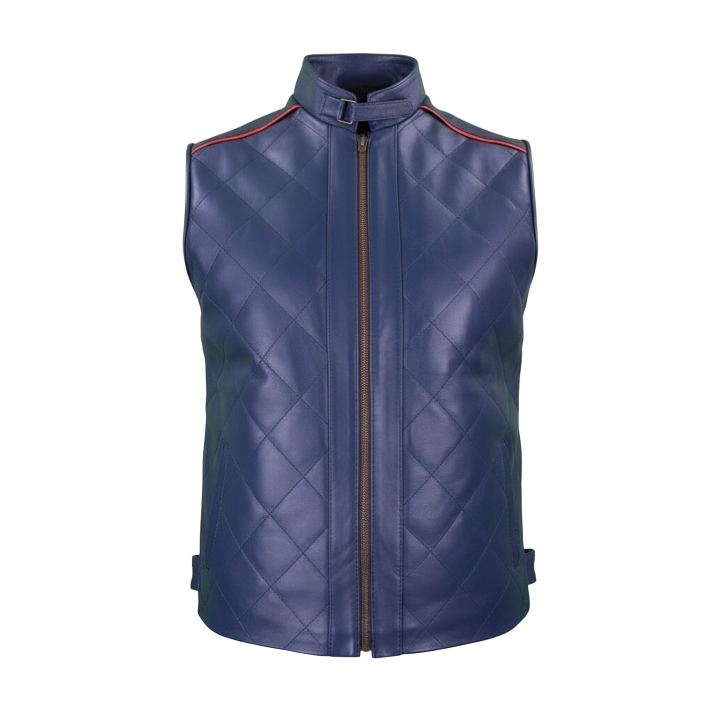 Chaleco de Piel de Borrego Acolchado Combinado para Caballero  Paolo