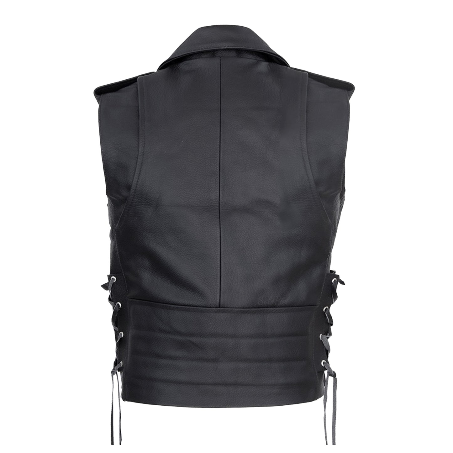 Chaleco de Piel Gruesa para Caballero Estilo Rockero