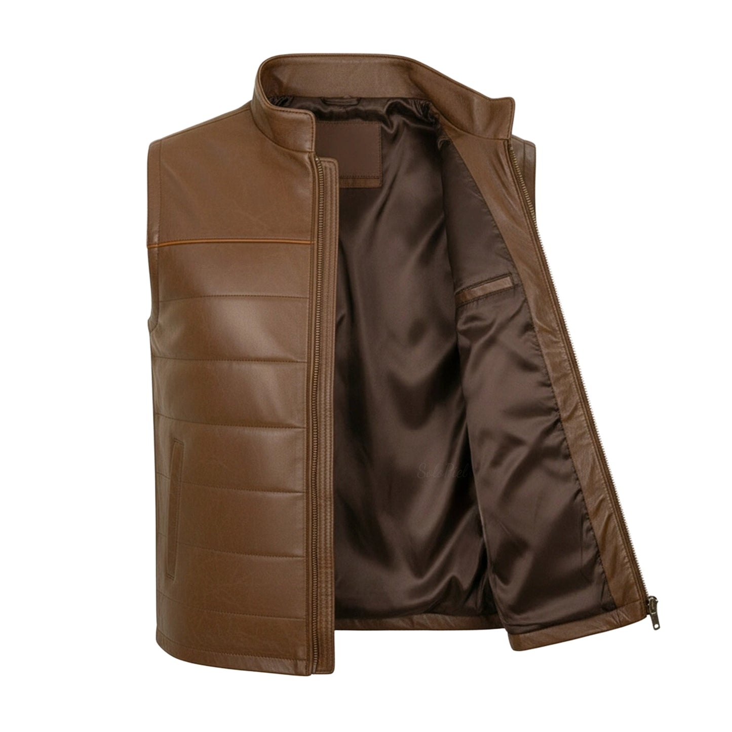 Chaleco de Piel de Borrego Crackelada para Caballero Roman