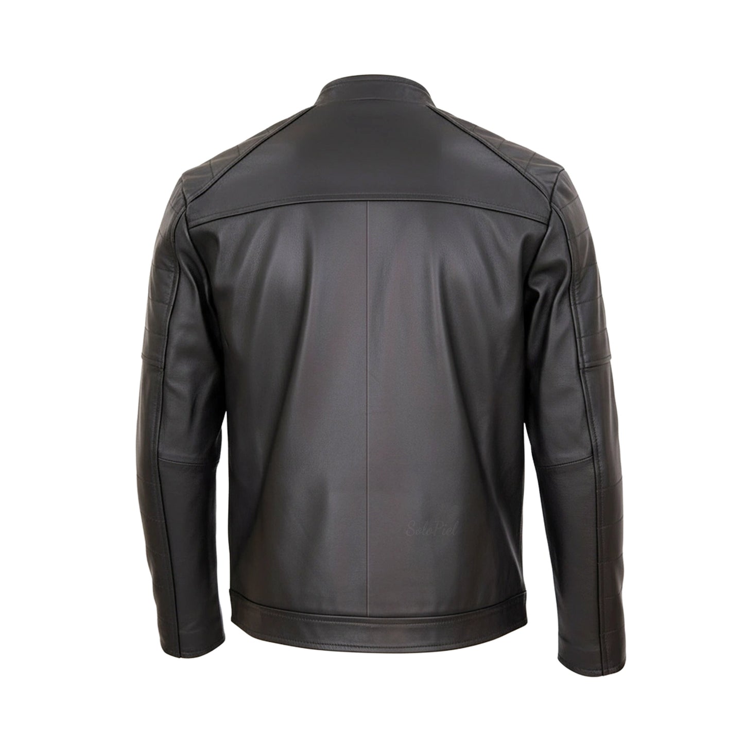 Chamarra de Piel de Borrego Para Caballero con Cuello Mao David