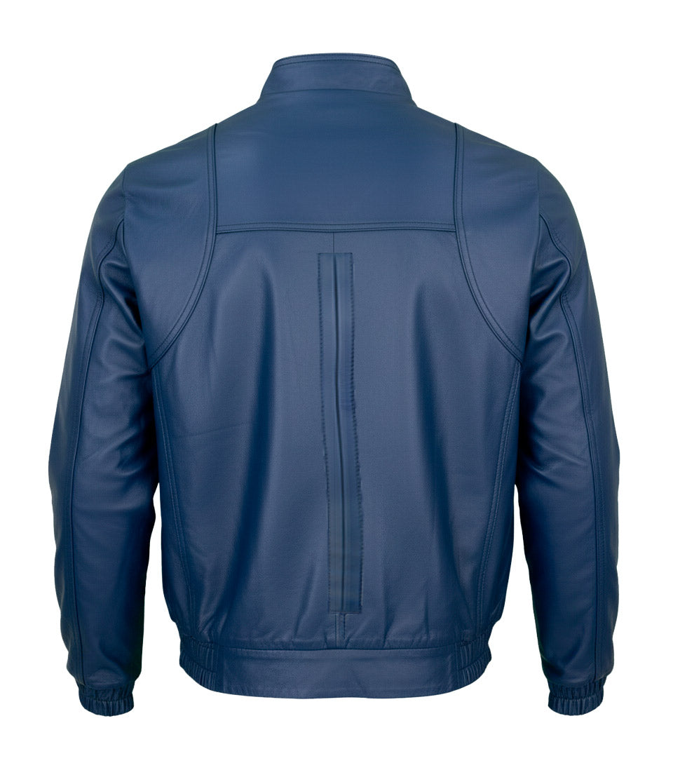 Chamarra de Piel de Borrego para Caballero Con Elástico Y Cuello Mao Deportiva