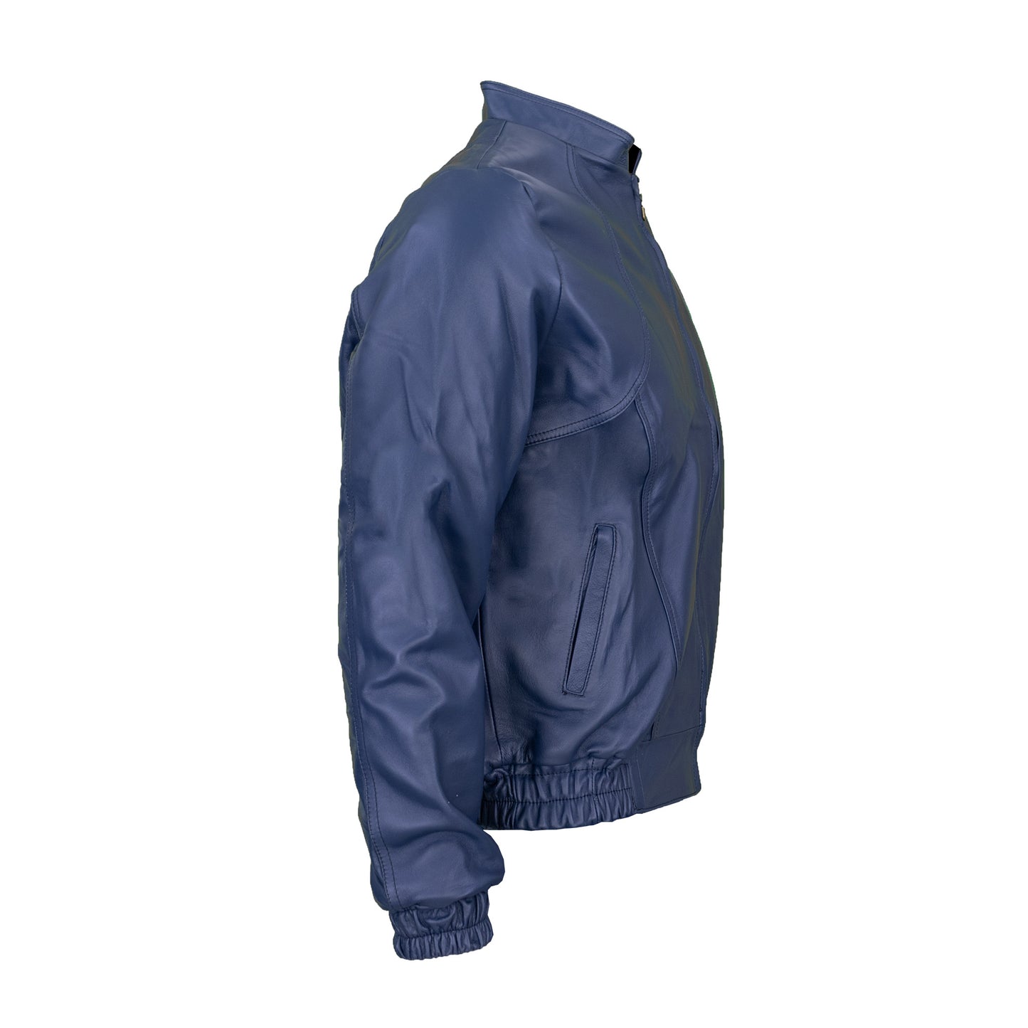 Chamarra de Piel de Borrego para Caballero Con Elástico Y Cuello Mao Deportiva