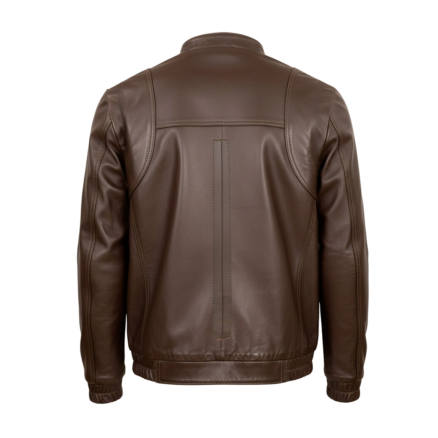 Chamarra de Piel de Borrego para Caballero Con Elástico Y Cuello Mao Deportiva