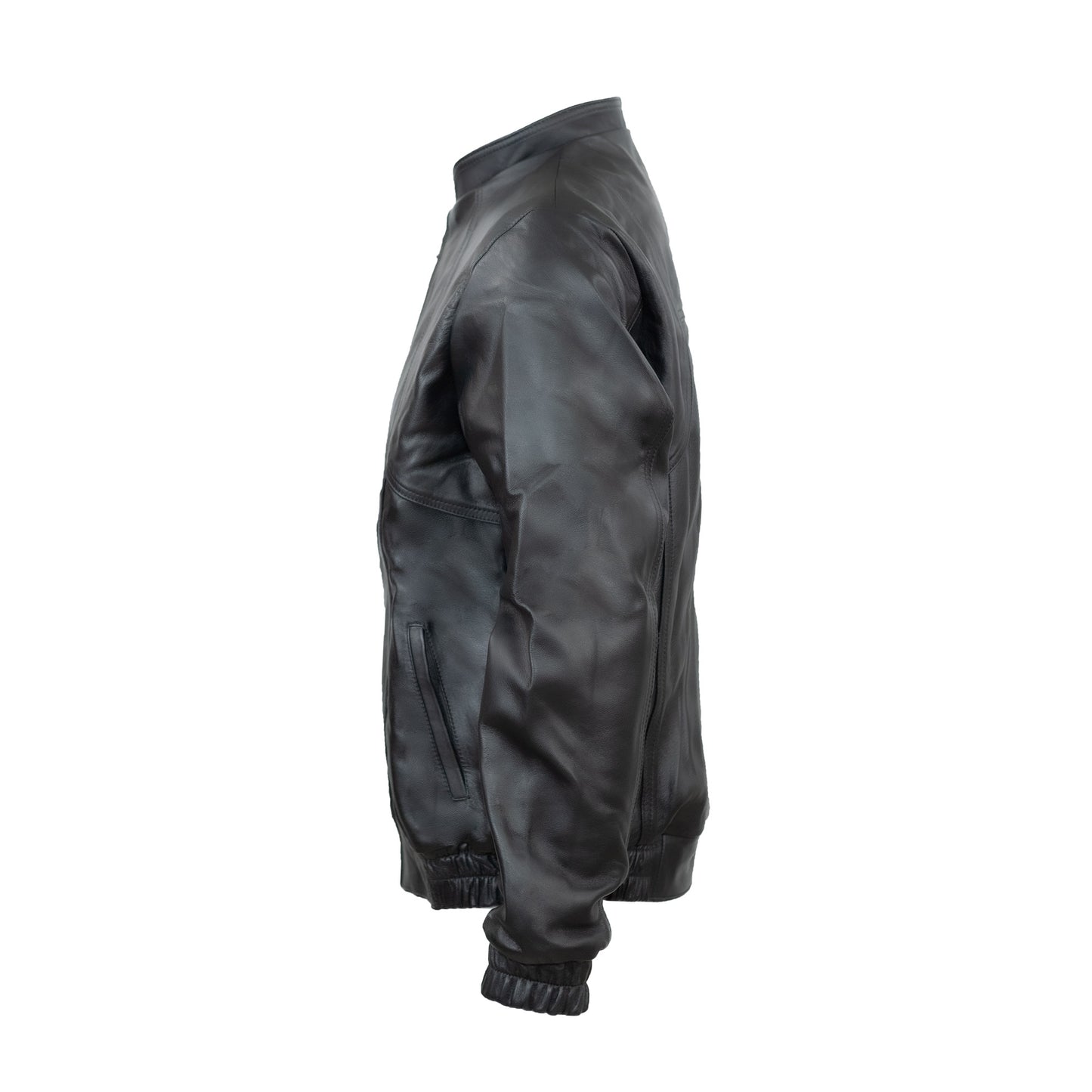 Chamarra de Piel de Borrego para Caballero Con Elástico Y Cuello Mao Deportiva