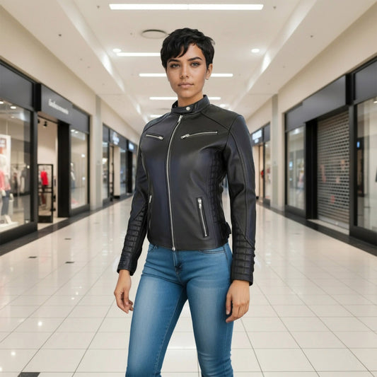 Chamarra de Piel de Borrego para Dama Corta Slim Diana