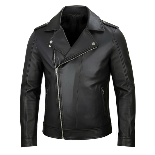 Chamarra de Piel de Borrego para Caballero Estilo Rockero Ligera DYLAN