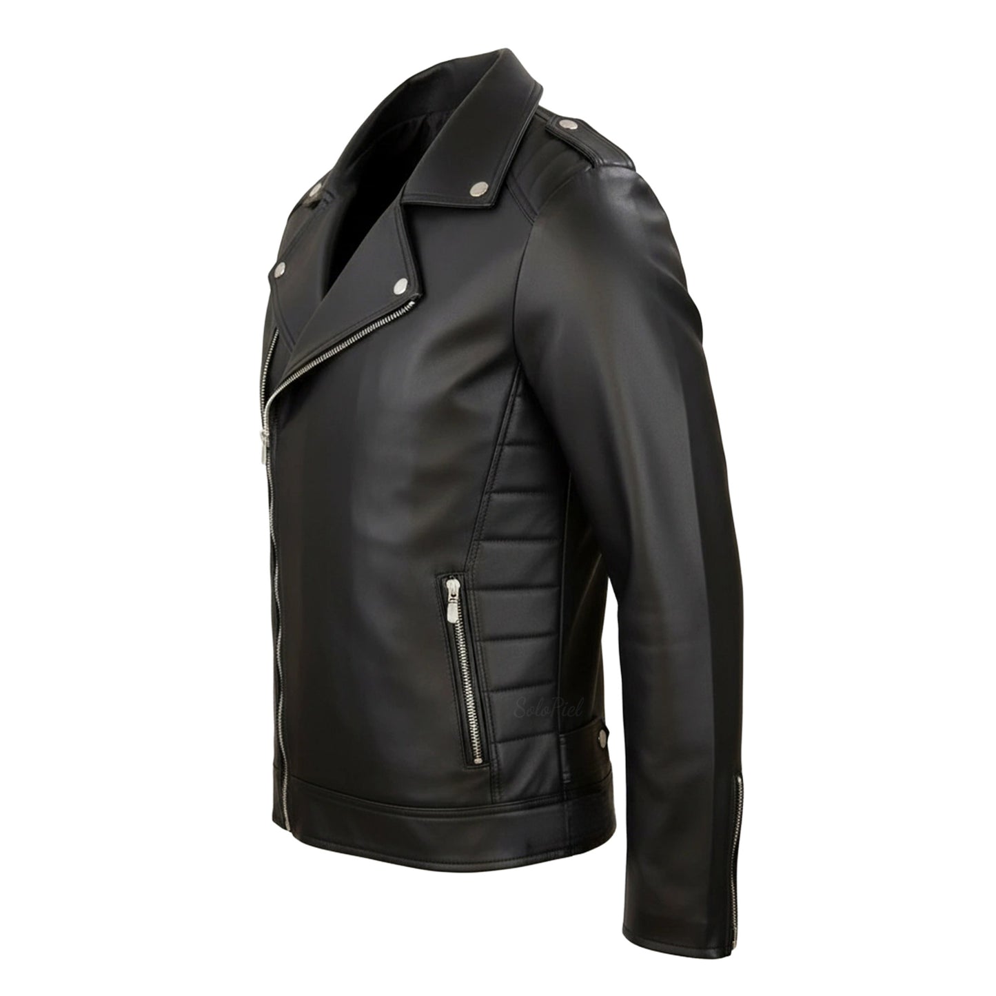 Chamarra de Piel de Borrego para Caballero Estilo Rockero Ligera DYLAN