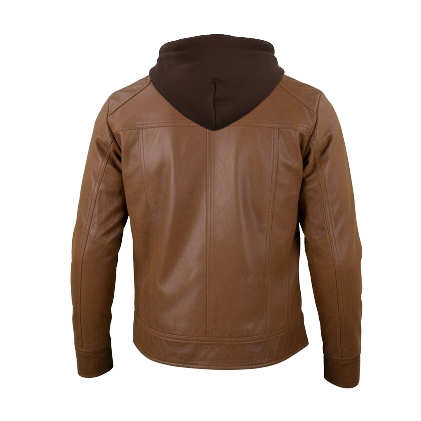 Chamarra de Piel de Borrego para Caballero Con Capucha Desmontable Eduardo Slim