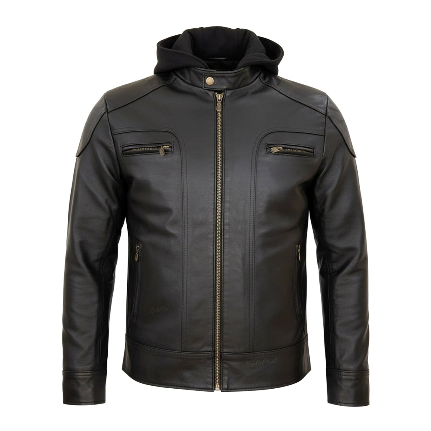 Chamarra de Piel de Borrego para Caballero Con Capucha Desmontable Eduardo Slim